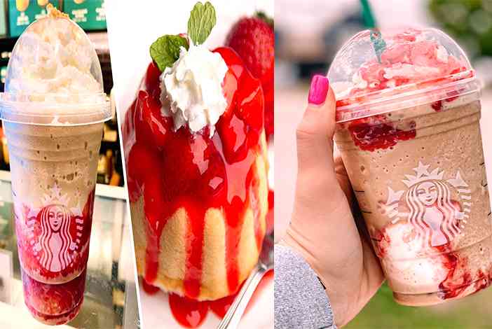 Strawberry Funnel Cake Frappuccino Recipe