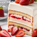 Strawberry Filled Vanilla Cake