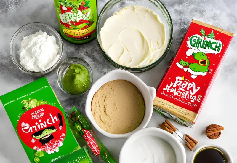 Grinch Christmas Cheesecake Ingredients