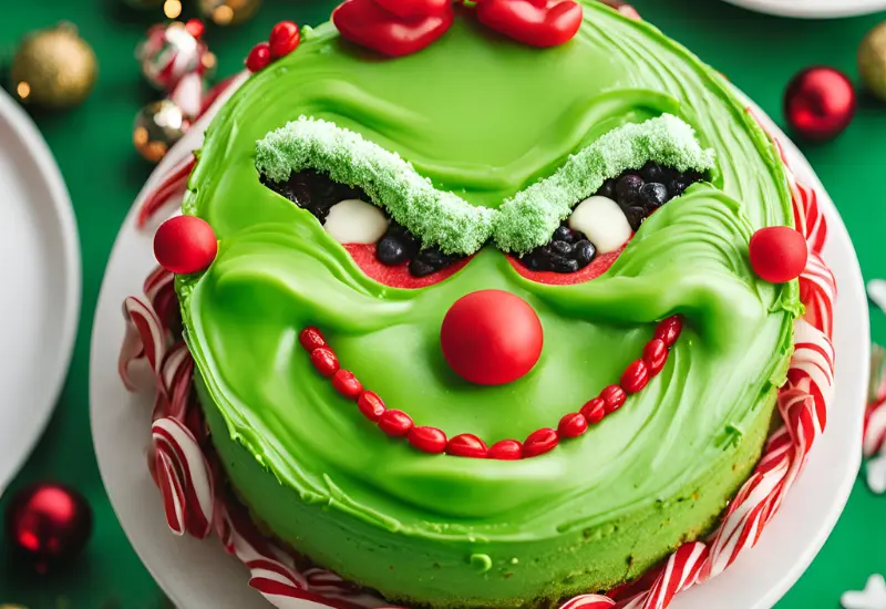 Grinch Christmas Cheesecake