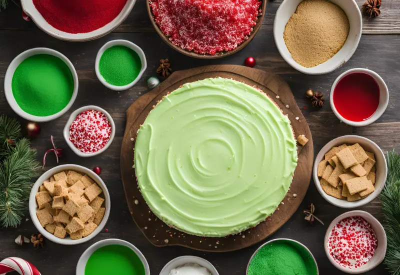 Grinch Christmas cake